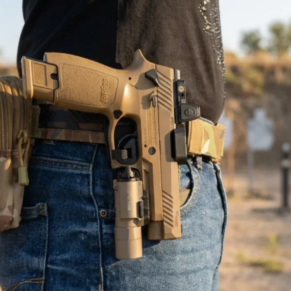 pistolera para sig sauer p320 para linterna y punto rojo compatible con cinturon tactico Valkyrie HRS Tactical