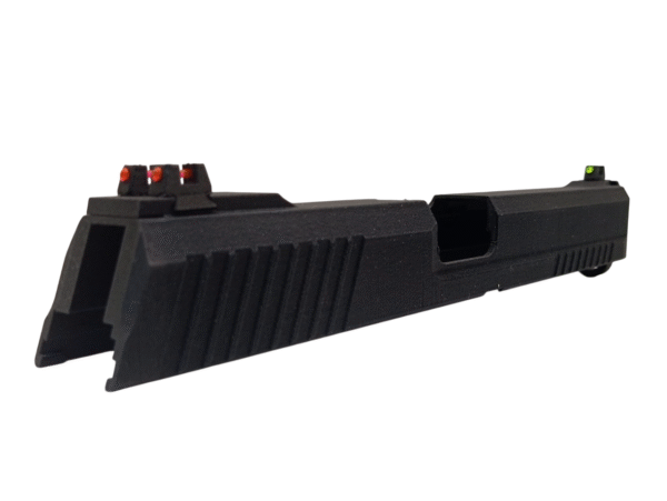 Corredera H&K MK23 SOCOM - Tokyo Marui y Saigo Defense STTI en Polímero Reforzado con Fibra de Carbono - Alzas en Fibra Óptica - Imagen 4