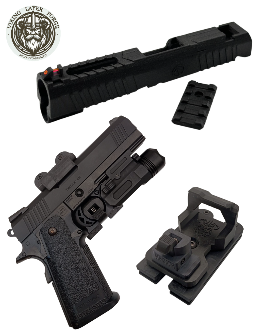 Cursore Tattico Per HK MK23 SOCOM Tokyo Marui/Saigo Defense - In Polimero Con Fibra Di Carbonio, Con Rail RMR