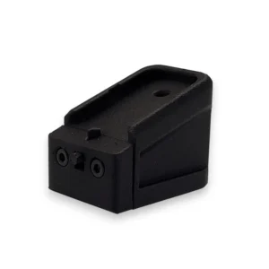 Vista isométrica del bumper reforzado para cargadores de Glock VFC y Umarex GBB