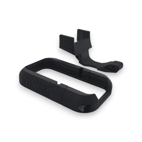Détail d'ajustement du magwell de Viking Layer Forge monté sur le boîtier inférieur d'un fusil VFC Avalon